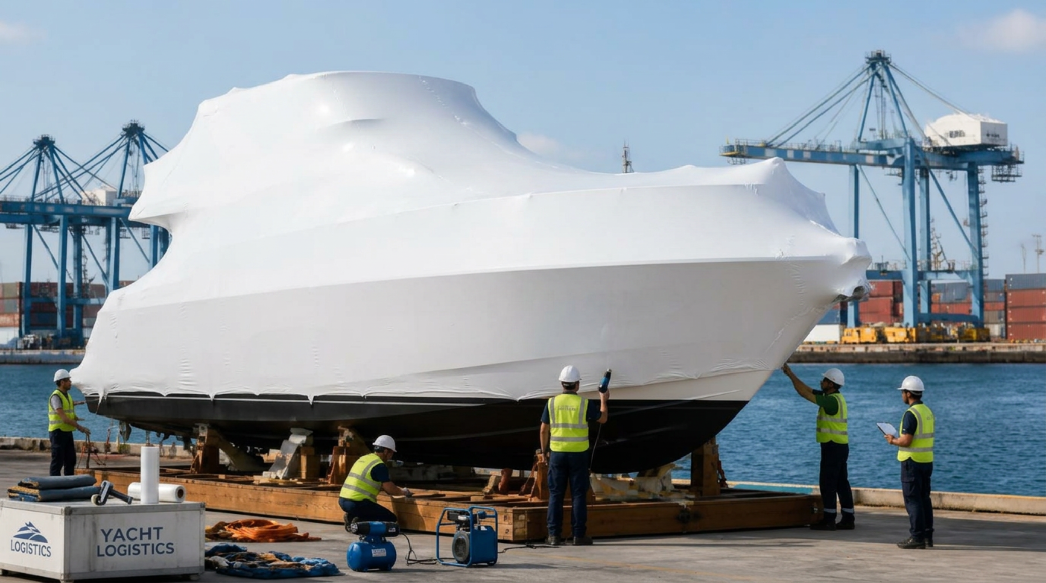 Preparing a Yacht for Shipping